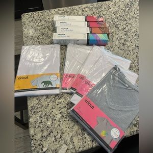 CRICUT LOT AIR INFUSIBLE INK AND CRICUT SHIRTS AMAZING DEAL!